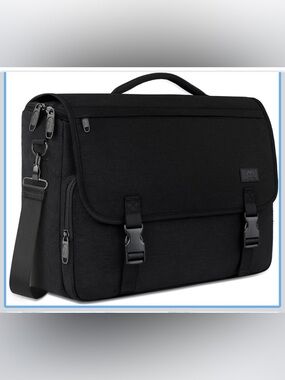 NWT Matein Messenger Crossbody Computer Bag Black 15.6" Shoulder Strap Work